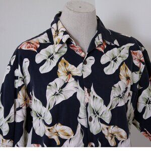 Vtg Tori Richard Hawaii shirt size S, Honolulu monstera leaf print cotton shirt,